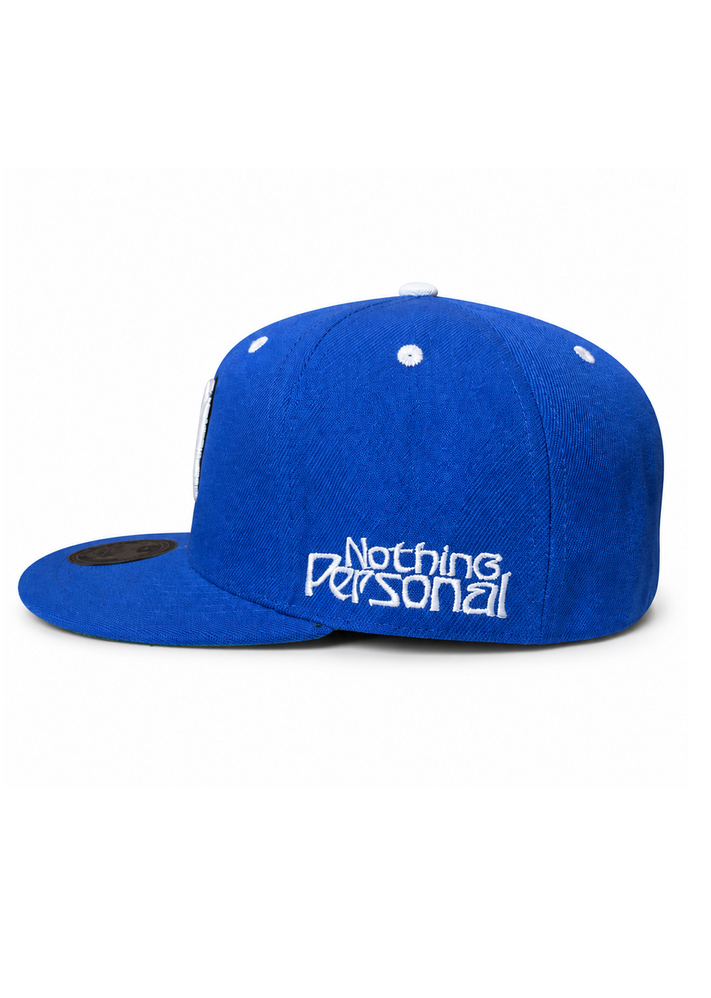 Blue Fitted, side angle