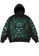 Skulls Zip Up, front