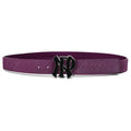 PURPLE LEATHER LOGO BELT