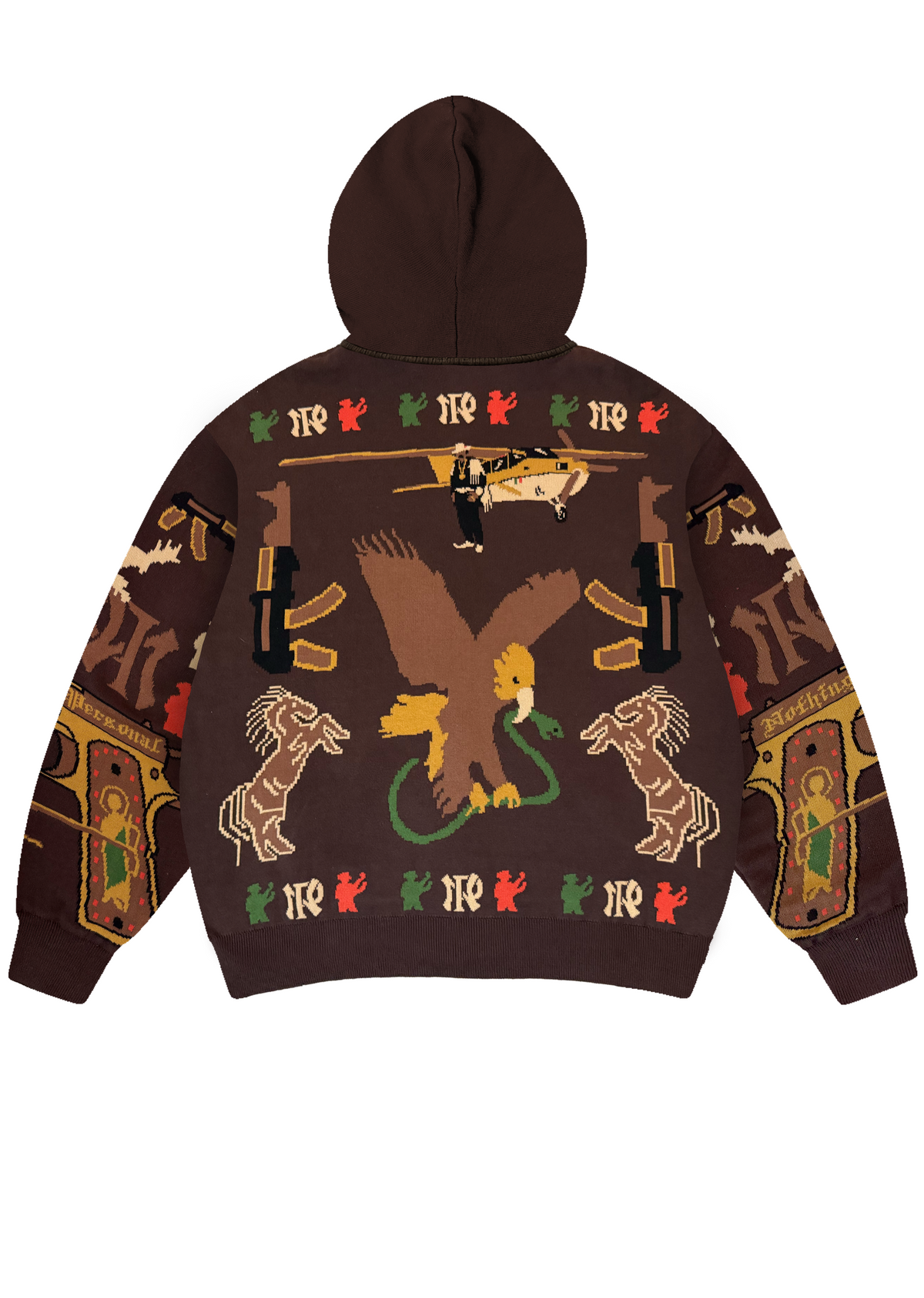 Mala Vibra Brown Hoodie, back