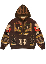 Mala Vibra Brown Hoodie, front