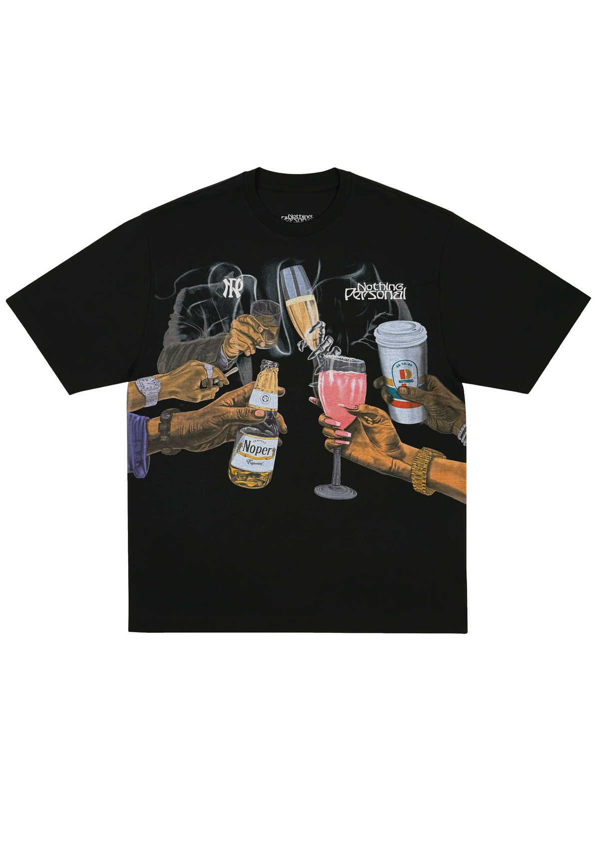 Toast Tee, black, front